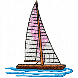Boats Embroidery Design 6 Boats Embroidery Design 6